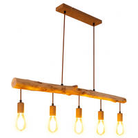 LED HÄNGELEUCHTE Holzbalken Braun - Braun, Holz (100/8.5/140cm) - Globo Lighting