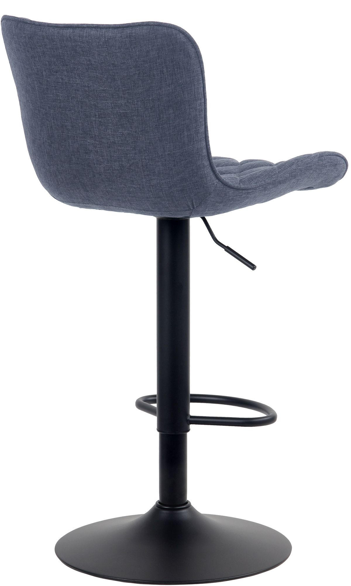BARHOCKER 2er Set Stoff blau - Blau/Schwarz, Textil/Metall (48/83/54cm) - CLP