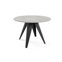 ESSTISCH Gerda Bellato Grau / Schwarz 90/128 / 90 / 76cm - Schwarz/Grau, Holz/Holzwerkstoff (90/90/76cm) - Feldmann-Wohnen