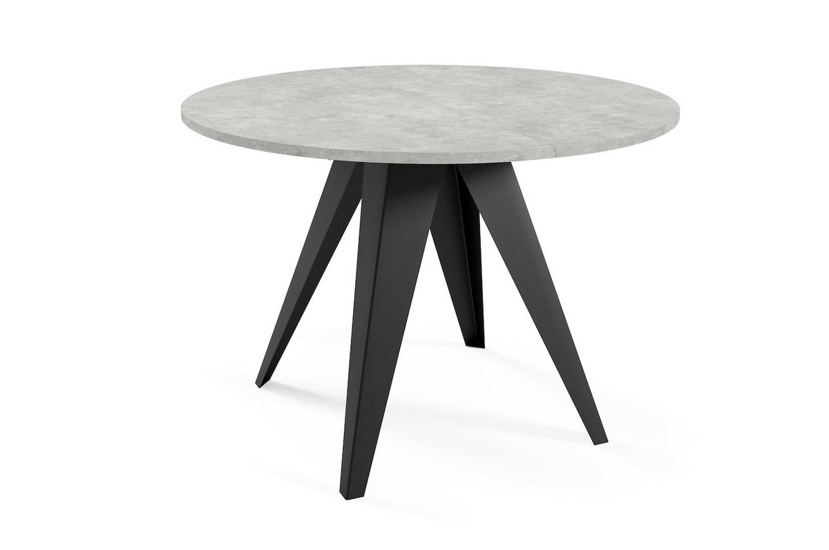 ESSTISCH Gerda Bellato Grau / Schwarz 90/128 / 90 / 76cm - Schwarz/Grau, Holz/Holzwerkstoff (90/90/76cm) - Feldmann-Wohnen