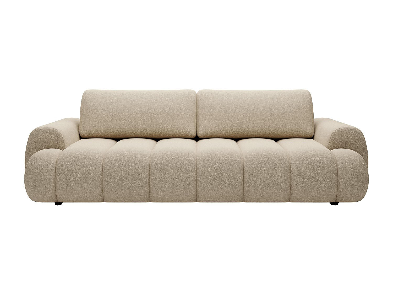 SCHLAFSOFA - 4 Personen - stoff - beige Fridora - Beige, Textil (263/81/110cm) - Vente-Unique