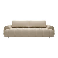 SCHLAFSOFA - 4 Personen - stoff - beige Fridora - Beige, Textil (263/81/110cm) - Vente-Unique
