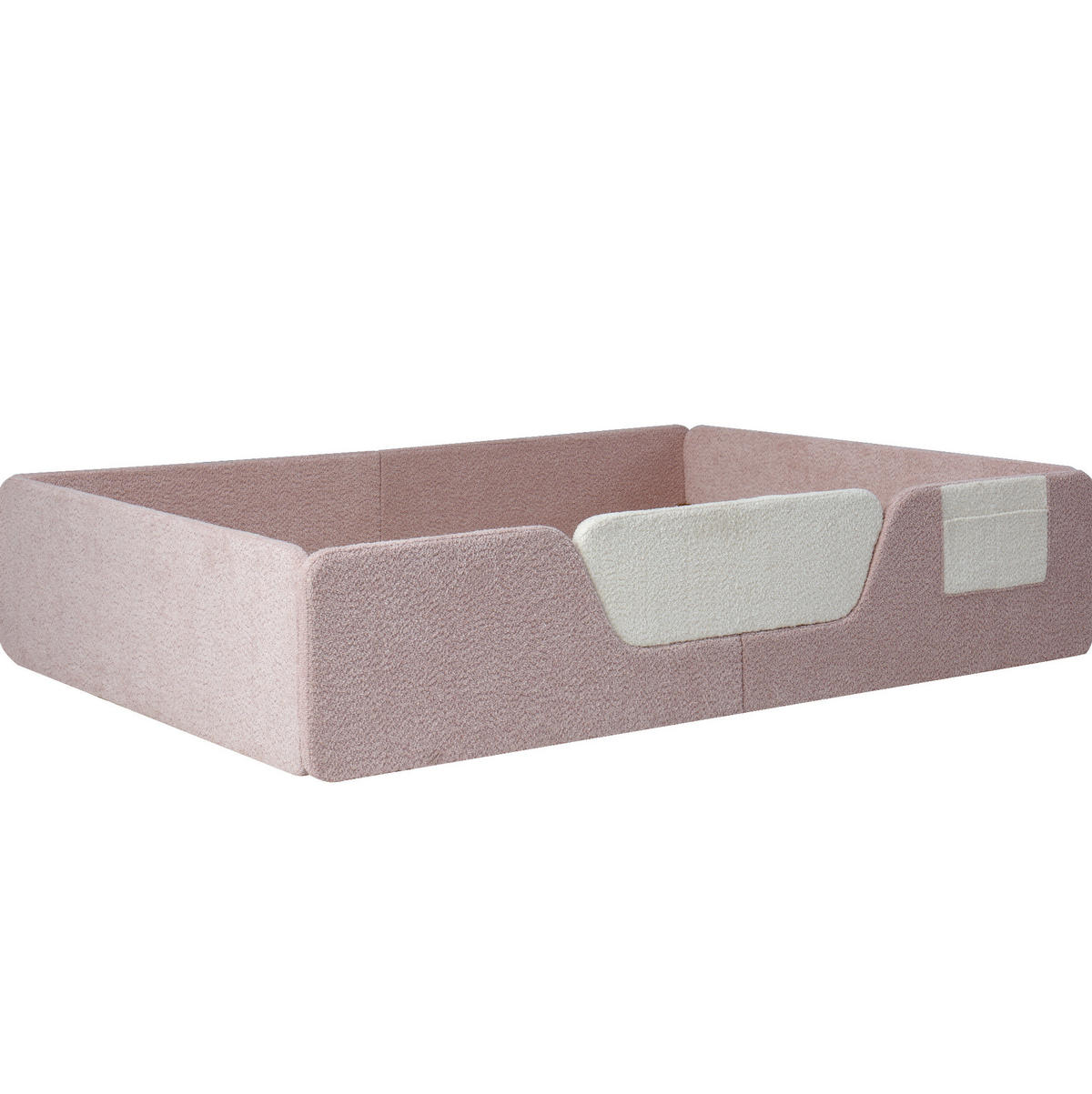 POLSTERBETT 140/190 cm Pink mit abnehmbaren Sicherheitsgittern - Pink, Textil (140/190cm) - MIVRAY