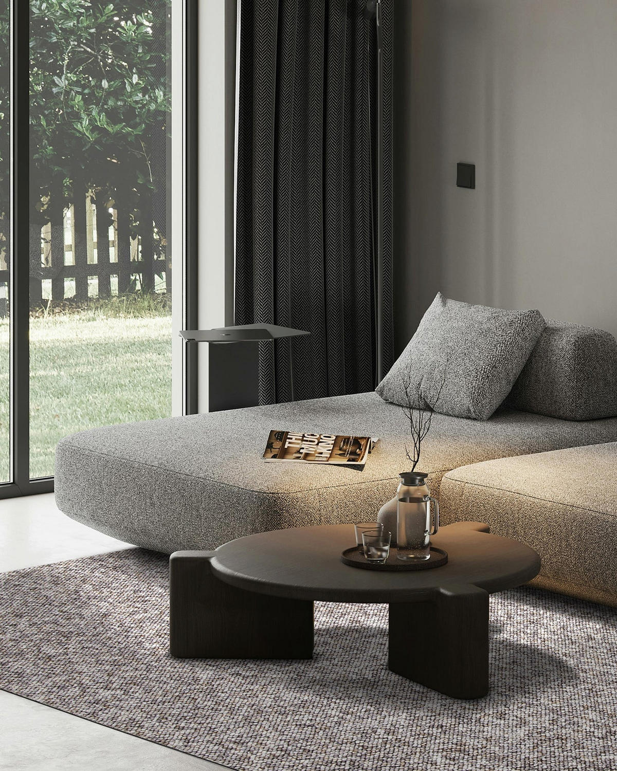 TEPPICH mit englischer Nahtverarbeitung - Grau, Textil (200/290cm)