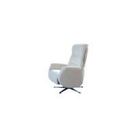 RELAXSESSEL SARI Hellgrau Webstoff - Hellgrau/Schwarz, Textil/Metall (77/108/89cm) - KAWOLA