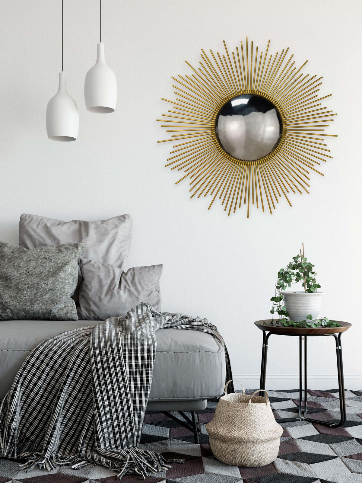 WANDSPIEGEL Gold 99/99 cm - Goldfarben, Metall (14.1/99/3cm) - KUNSTLOFT
