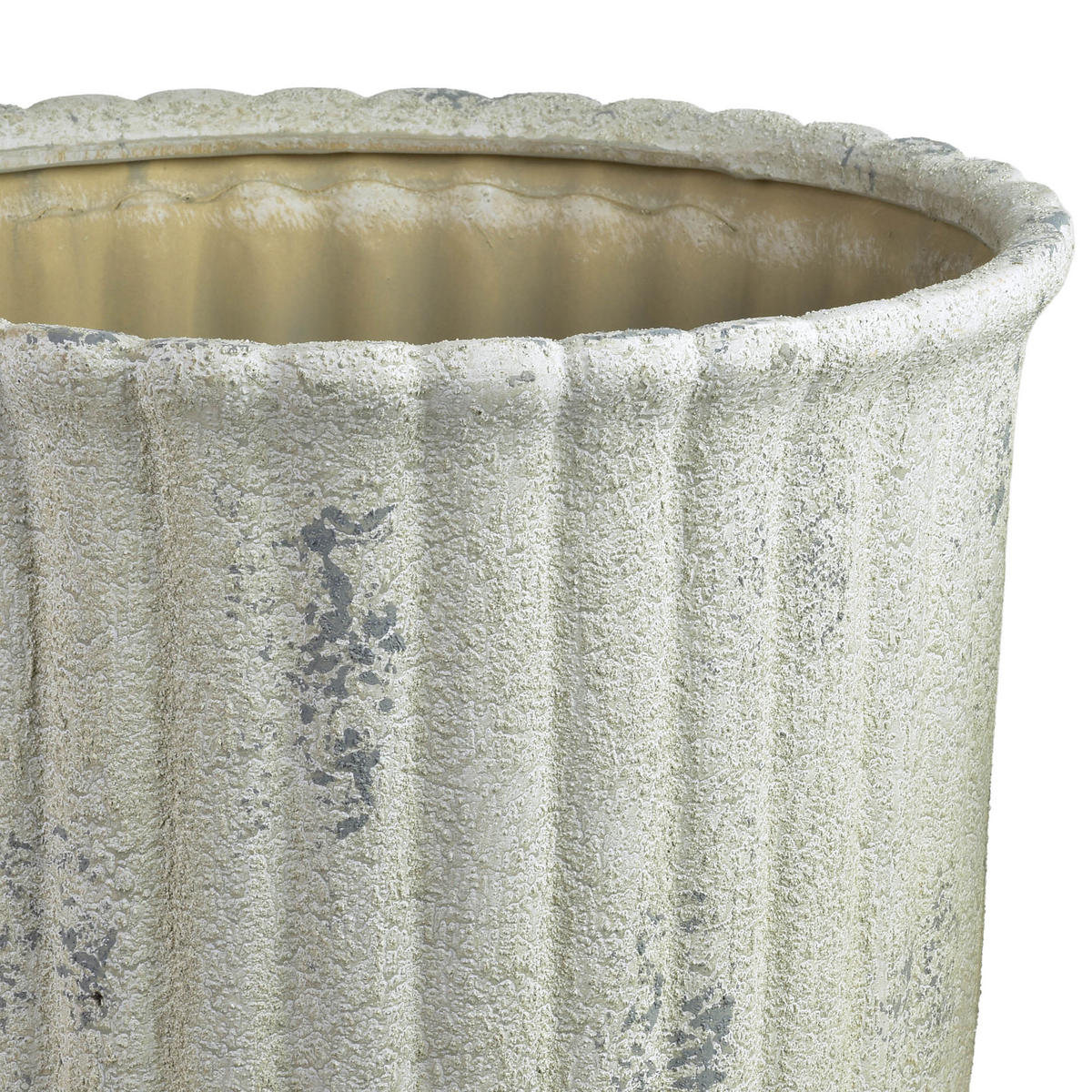 BLUMENTOPF Evro 3er Set beige 42/42/37 cm Keramik - Grau, Keramik (42/37/42cm) - Mondex