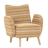 SESSEL Kreismuster Stoff Massivholzbeine Lesesessel - Gelb, Textil (77/87/81cm) - Kaket
