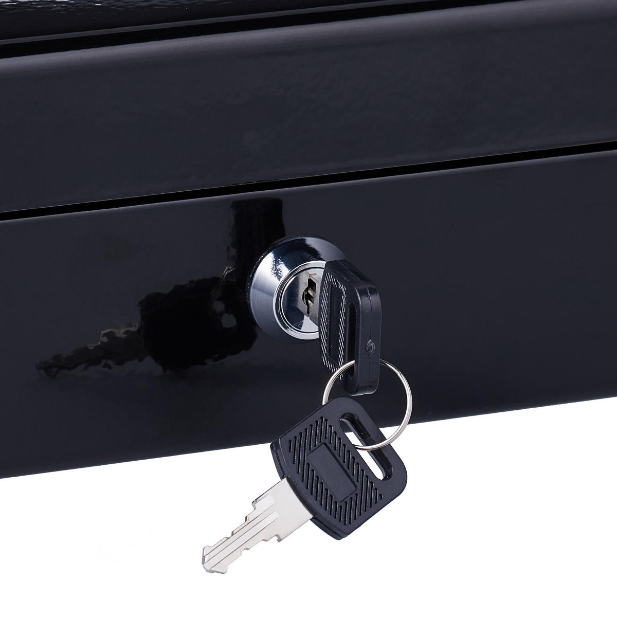 GELDKASSETTE Euro-Münzzählbrett - Schwarz, Kunststoff/Metall (30.5/8.5/24.5cm) - Relaxdays