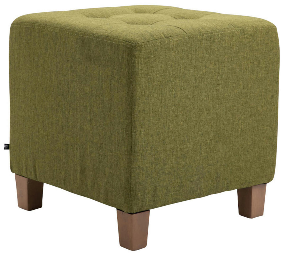 SITZWÜRFEL 2er Set Stoff grün - Grün, Holz/Textil (45/46/45cm) - CLP