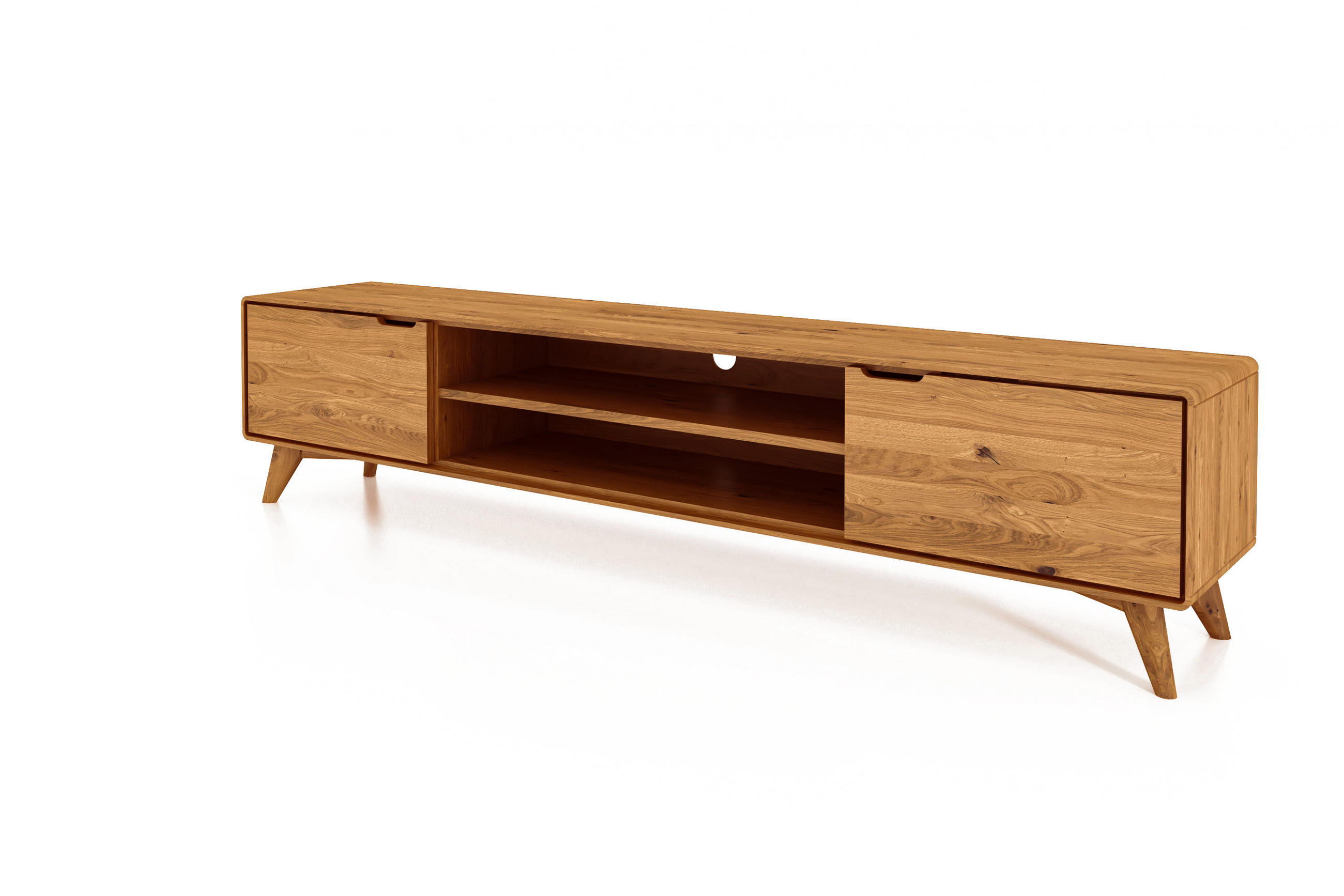 GREG HIFI-SCHRANK Wildeiche - Wildeiche, Holz (220/48/40cm) - byoak