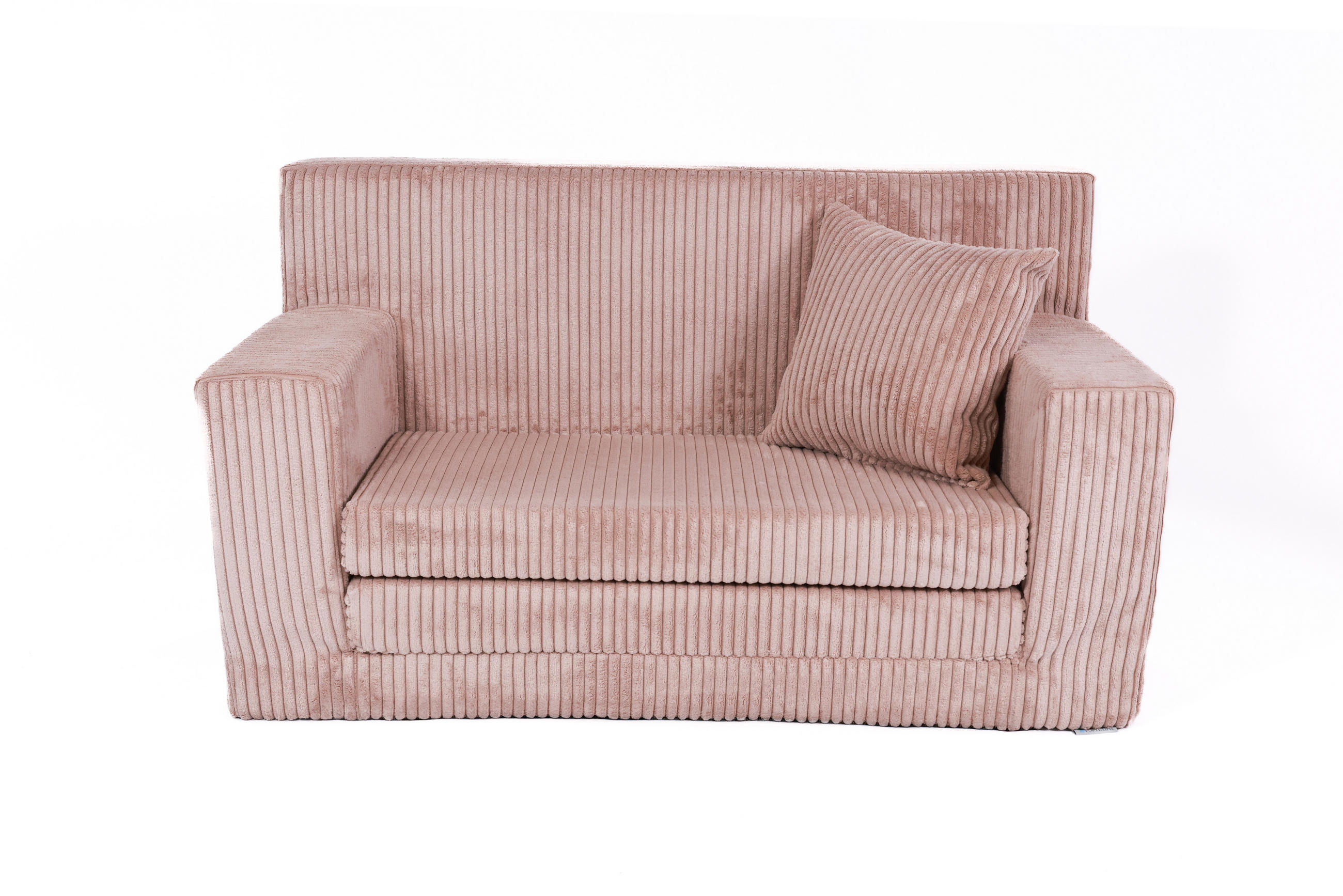KINDERSOFA aus Kuschel-Cord in Altrosa - Altrosa, Textil (83/47/43cm) - Fortisline