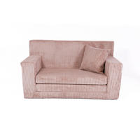 KINDERSOFA aus Kuschel-Cord in Altrosa - Altrosa, Textil (83/47/43cm) - Fortisline