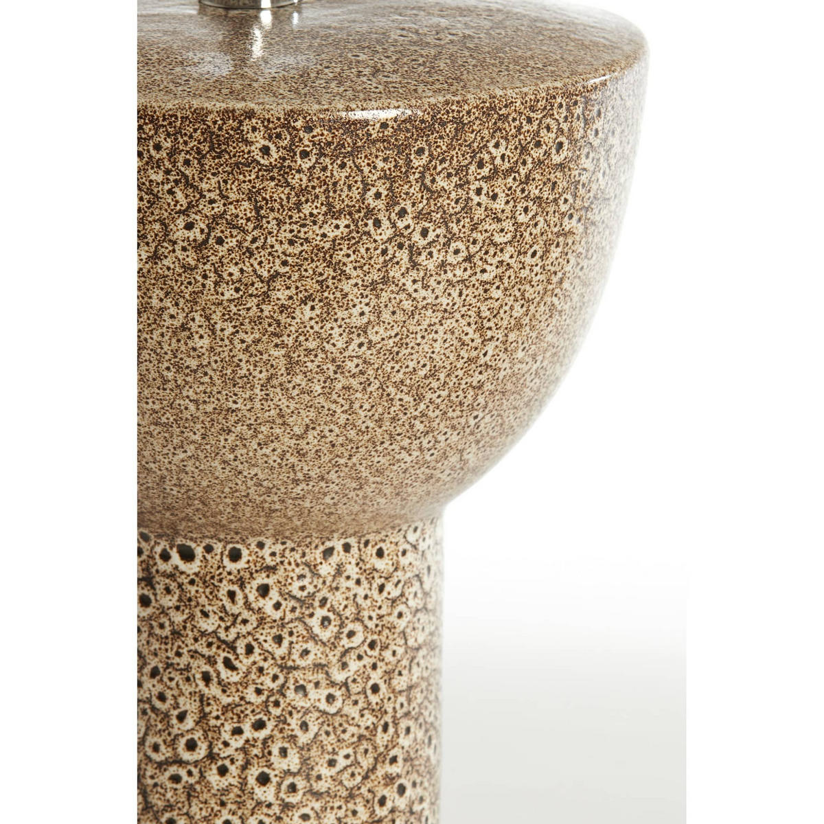 LAMPENFUSS Yasur Schwarz 26/26/34.5 cm - Schwarz, Keramik (26/26/34.5cm) - Light & Living