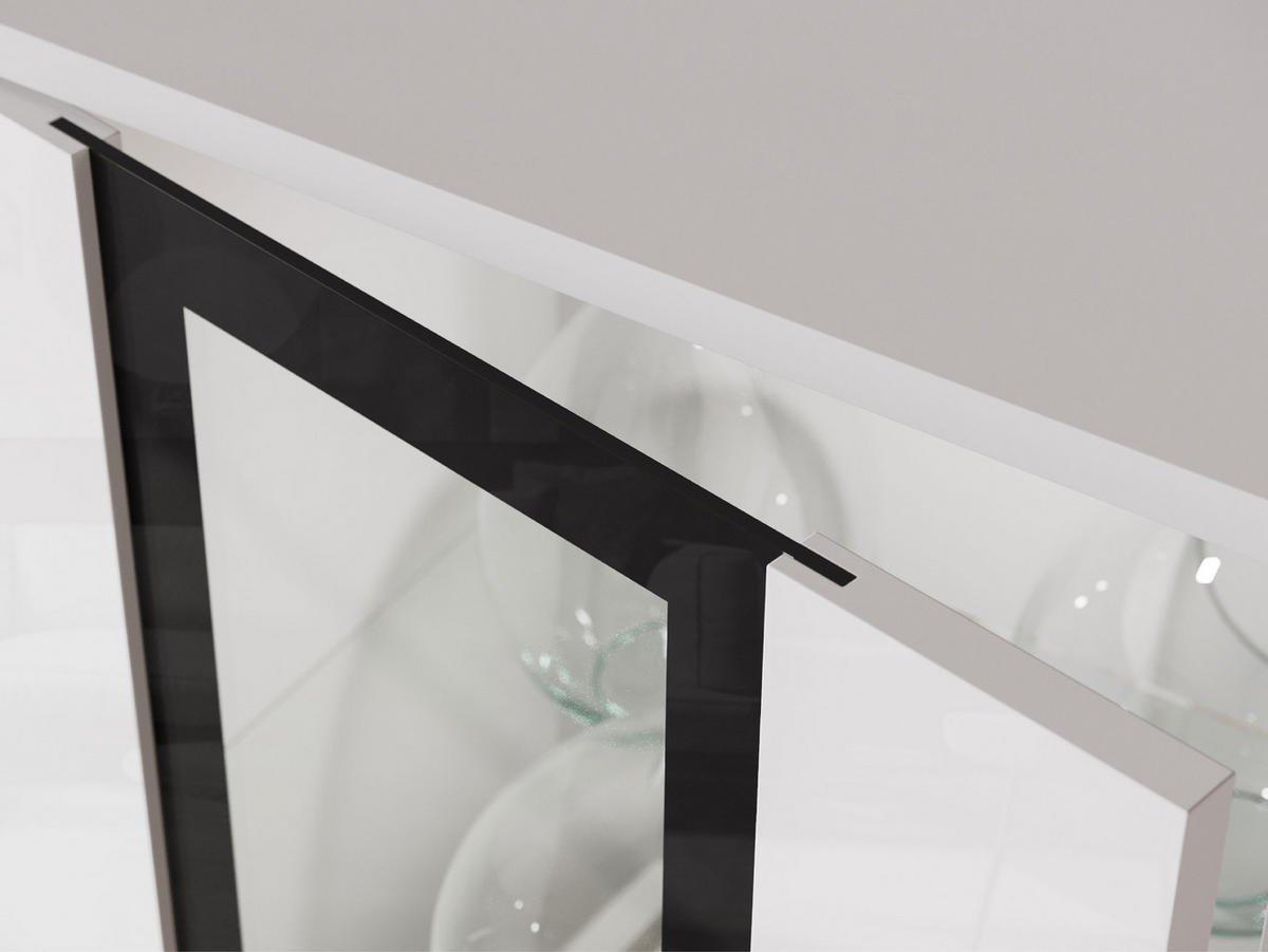 KOMMODE Caro SB 154 4D - Eiche Wotan/Schwarz, Holzwerkstoff/Kunststoff (150/70/40cm) - MIRJAN24