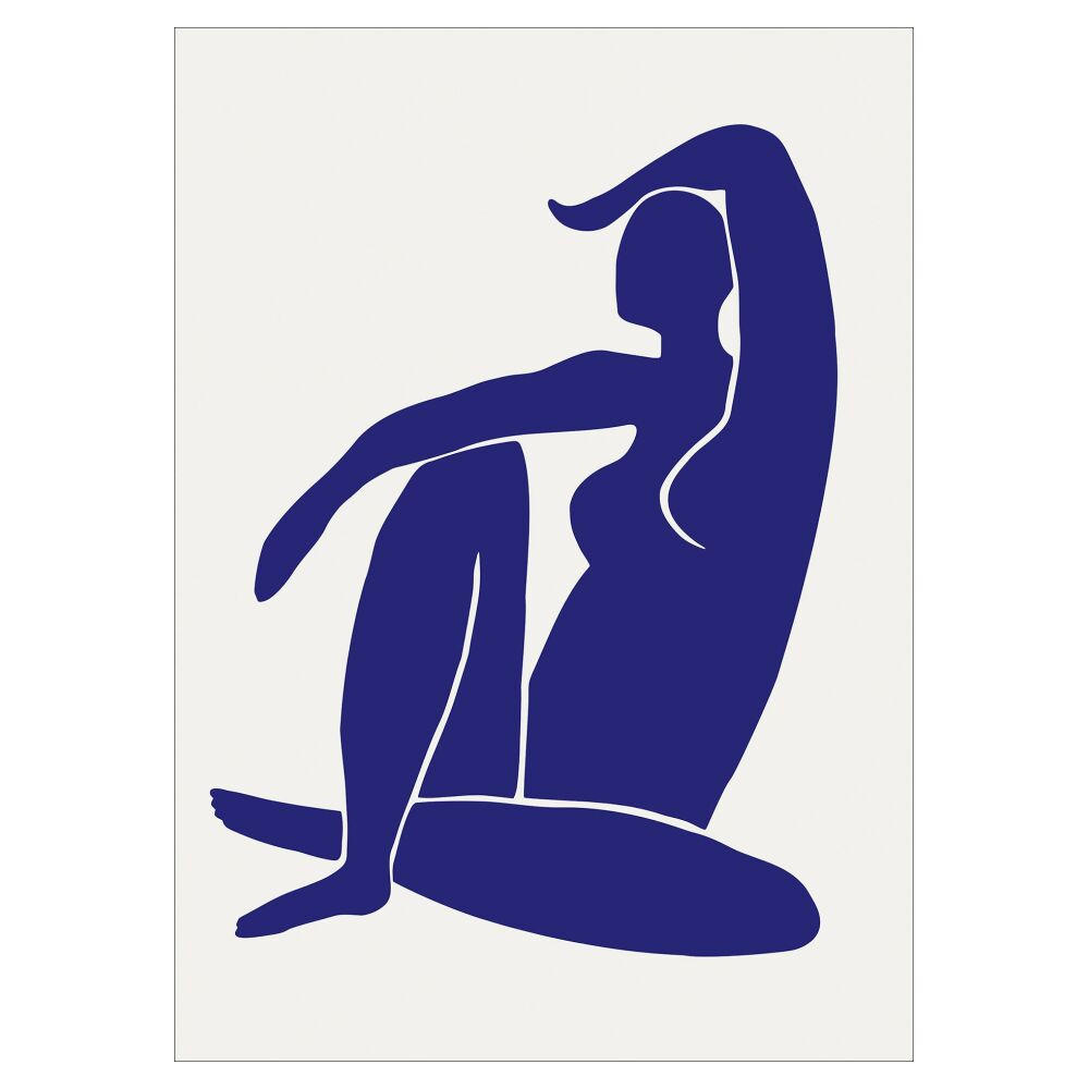 POSTER Affordable Art Prints - Figure Bleu - Blau, Papier (70/100/0.1cm) - Poster&Frame