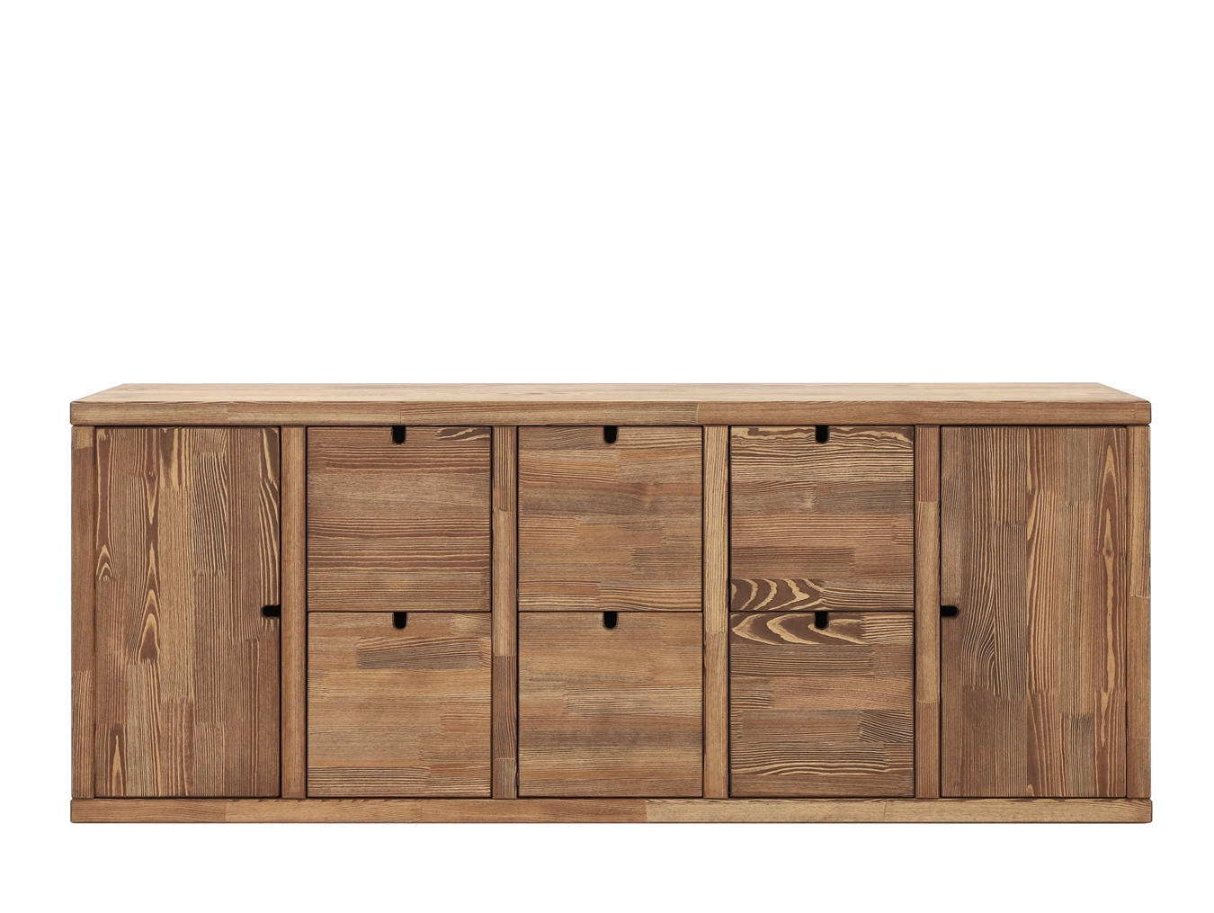 KOMMODE aus Massivholz MARIKA 2/6 - Dunkelbraun, Holz (180/71/40cm) - Seart