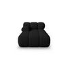 CHAISELONGUE links Bellis aus 3D-Stoff schwarz - Schwarz, Textil (94/70/155cm) - Micadoni