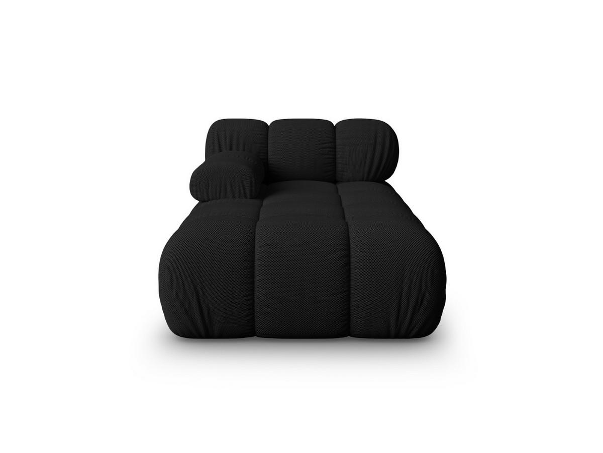 CHAISELONGUE links Bellis aus 3D-Stoff schwarz - Schwarz, Textil (94/70/155cm) - Micadoni
