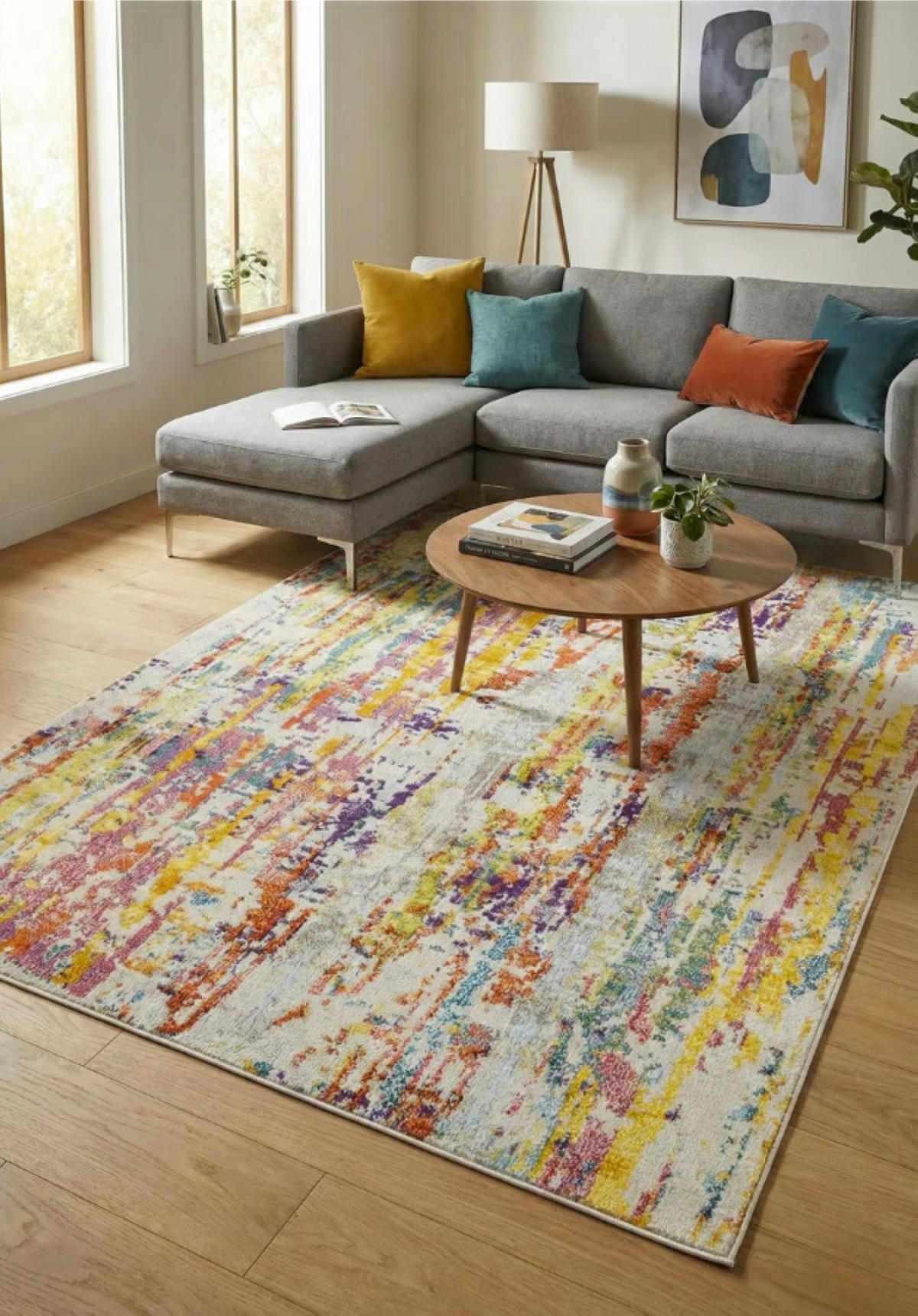 TEPPICH modern Flachgewebe BLOOMFIELD Mehrfarbig 160 x 230 cm - Multicolor, Textil (160/230cm) - Novatrend