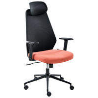 BÜROSTUHL Rot Oryn - Schwarz, Textil (71/111/65cm) - Beliani