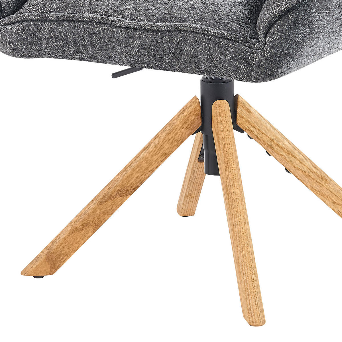 BÜROSTUHL Mika-Hedi 2er-Set - Honigeiche/Grau, Eichenholz/Holz (60/89/68cm) - DUBI Möbel