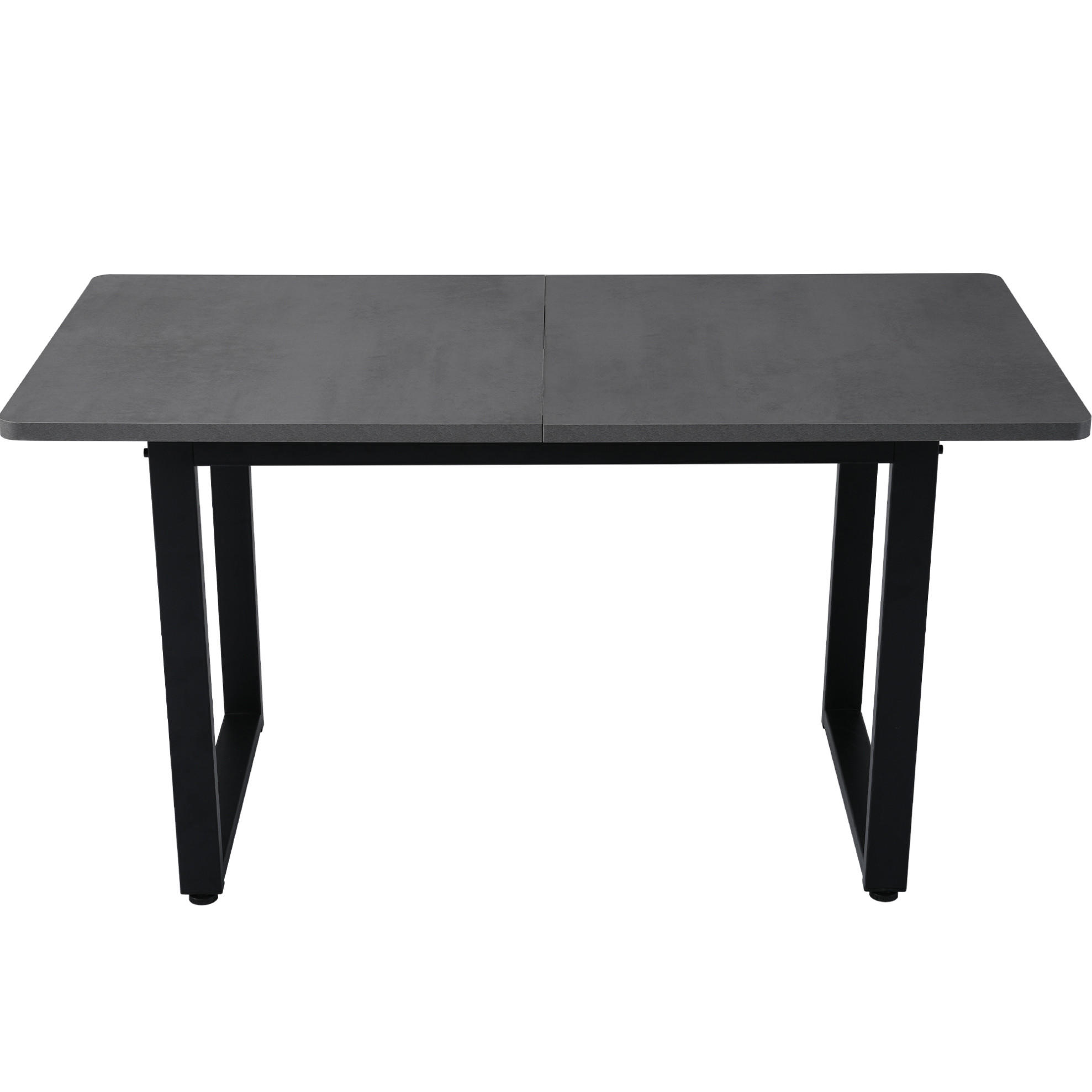 ESSTISCH 140/70/75 cm Schwarz/Grau aus Spanplatte und Metall im Industriestil - Schwarz, Holzwerkstoff (140/70/75cm) - OKMYHOME