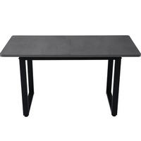 ESSTISCH 140/70/75 cm Schwarz/Grau aus Spanplatte und Metall im Industriestil - Schwarz, Holzwerkstoff (140/70/75cm) - OKMYHOME
