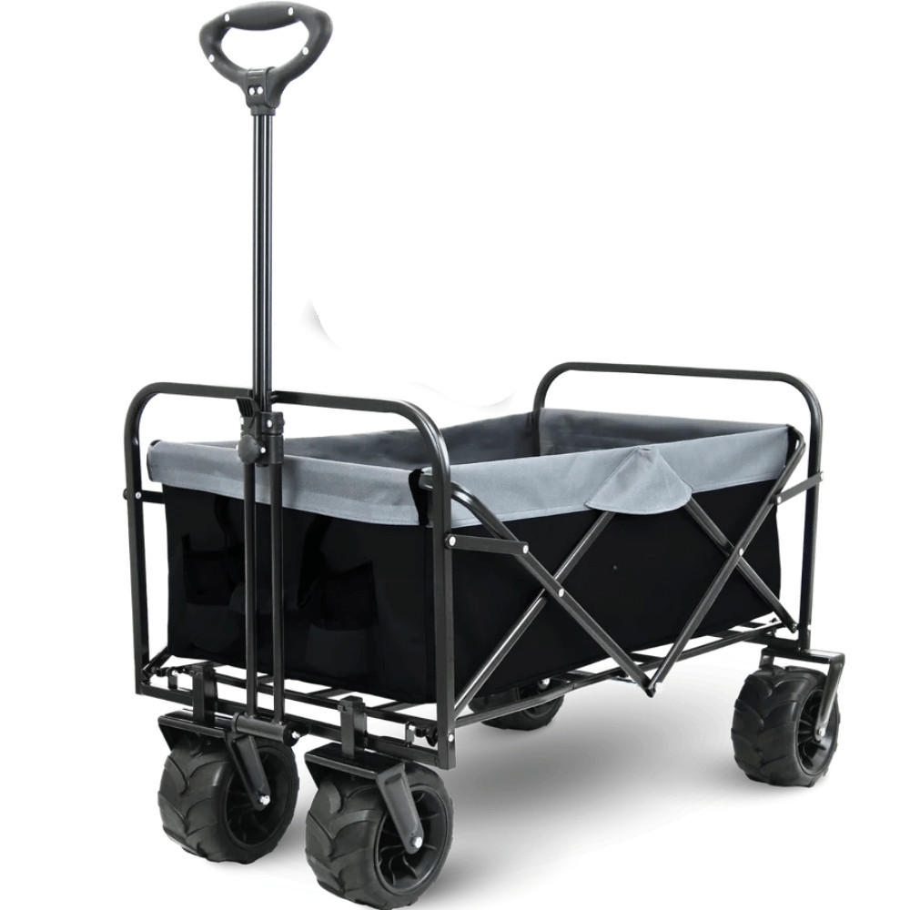 Deluke Bollerwagen Schwarz 100x100x60 cm