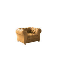 SESSEL CHESTERFIELD Elegant Klassisch Schick Stoff Whisper Velours Kupfer - Kupferfarben, Holz (112/77/90cm) - Kaiser Möbel