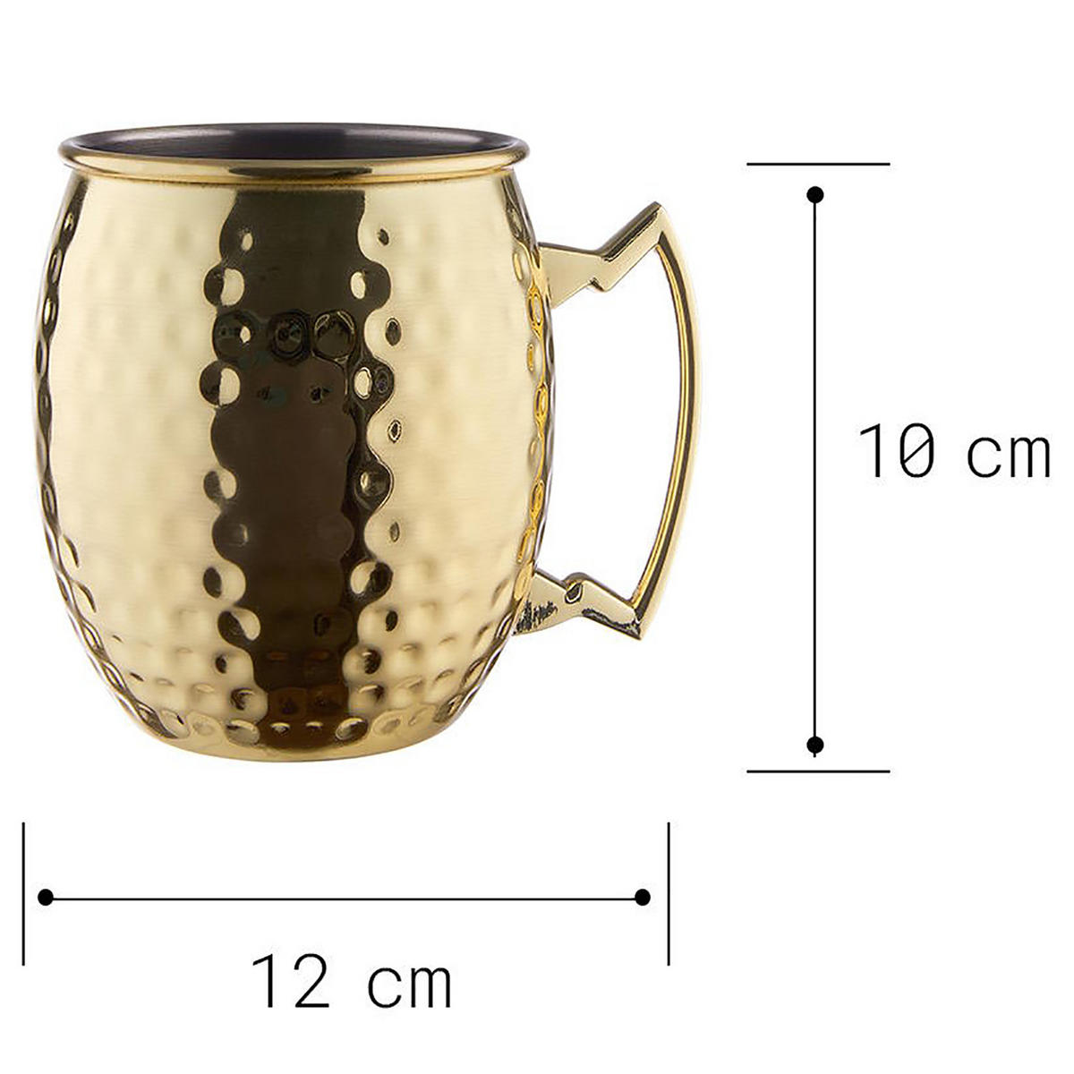 BECHER (4er Set) Moscow Mule 470 ml - Goldfarben, Metall (0.47L) - Butlers