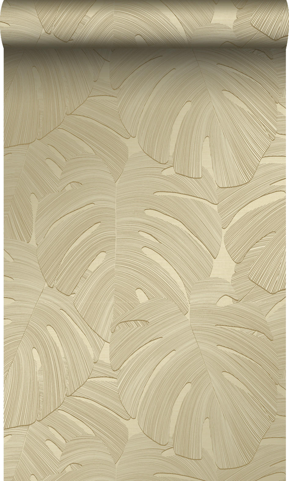 TAPETE tropische Blätter 53 cm x 10.05 m - Braun, Papier (53/1000cm) - Origin Wallcoverings