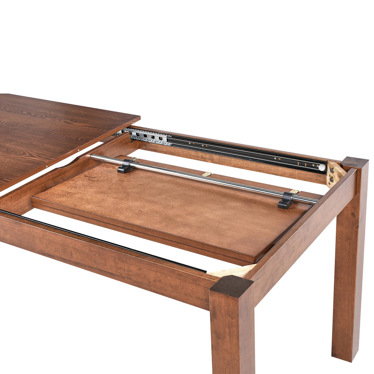 AUSZIEHBARER-ESSTISCH 160/240x90 cm Dunkler Holzfarbton Madura - Dunkelbraun, Holzwerkstoff (240/90/76cm) - Beliani