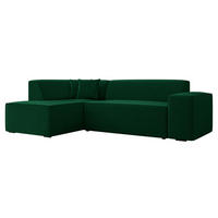 ECKSOFA Lordin, Seite: Links - Smaragdgrün, Holz/Textil (267/205cm) - MIRJAN24