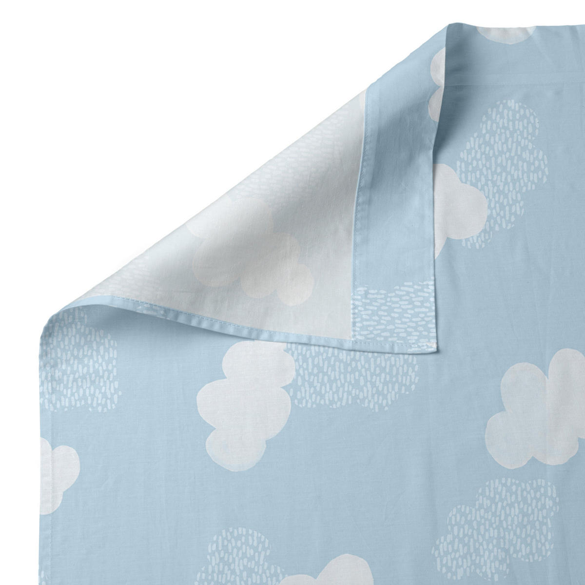 BETTWÄSCHE 2er-Set teiliges clouds 120x180 cm (kinderbett) blau - Blau, Textil (120/180cm) - Happy Friday