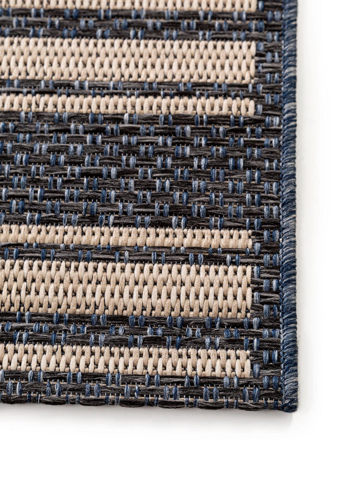 Outdoorteppich River Beige/Blau 100x150 cm - Beige, Textil (100/150cm) - benuta Nest