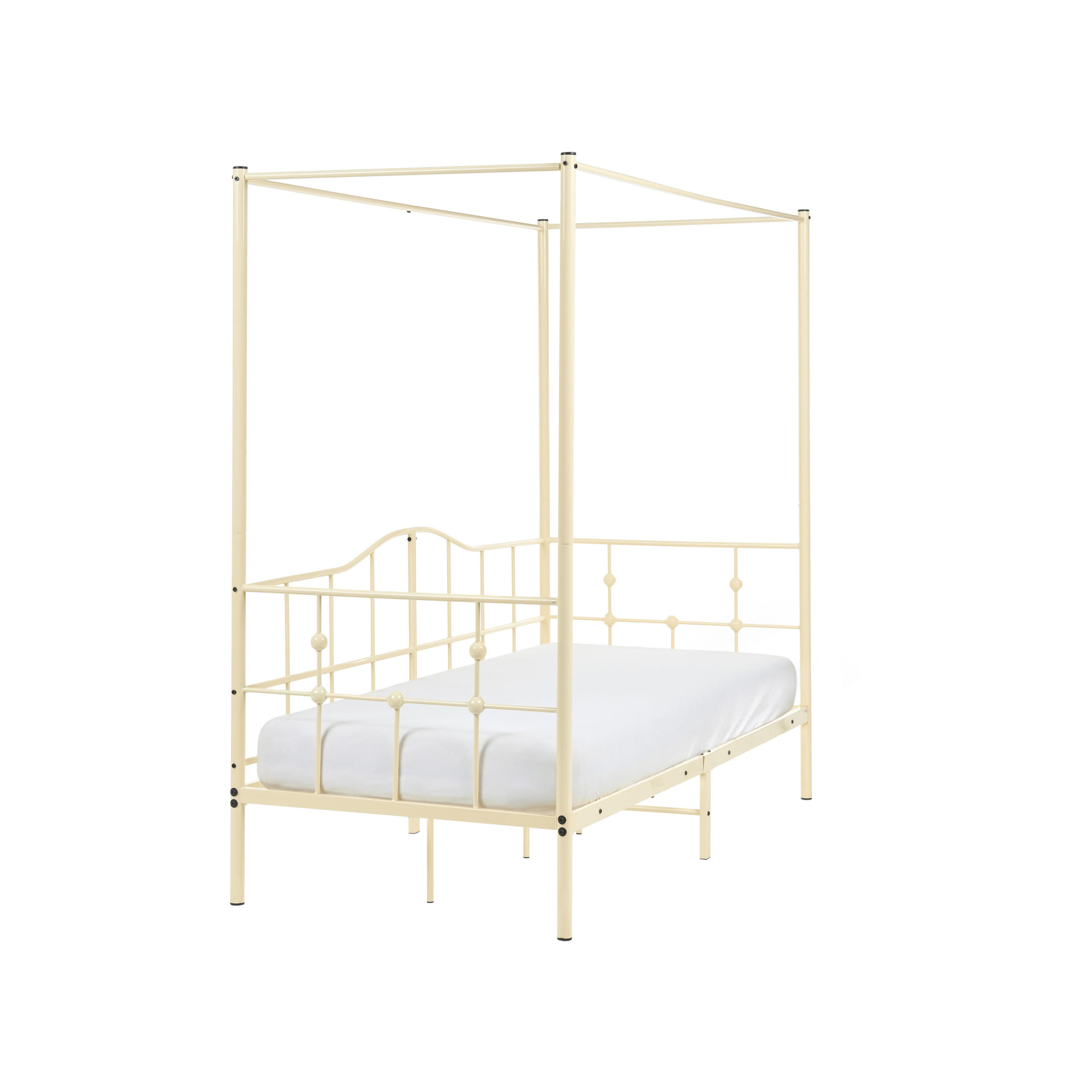 Beliani Himmelbett Beige 90x200 cm