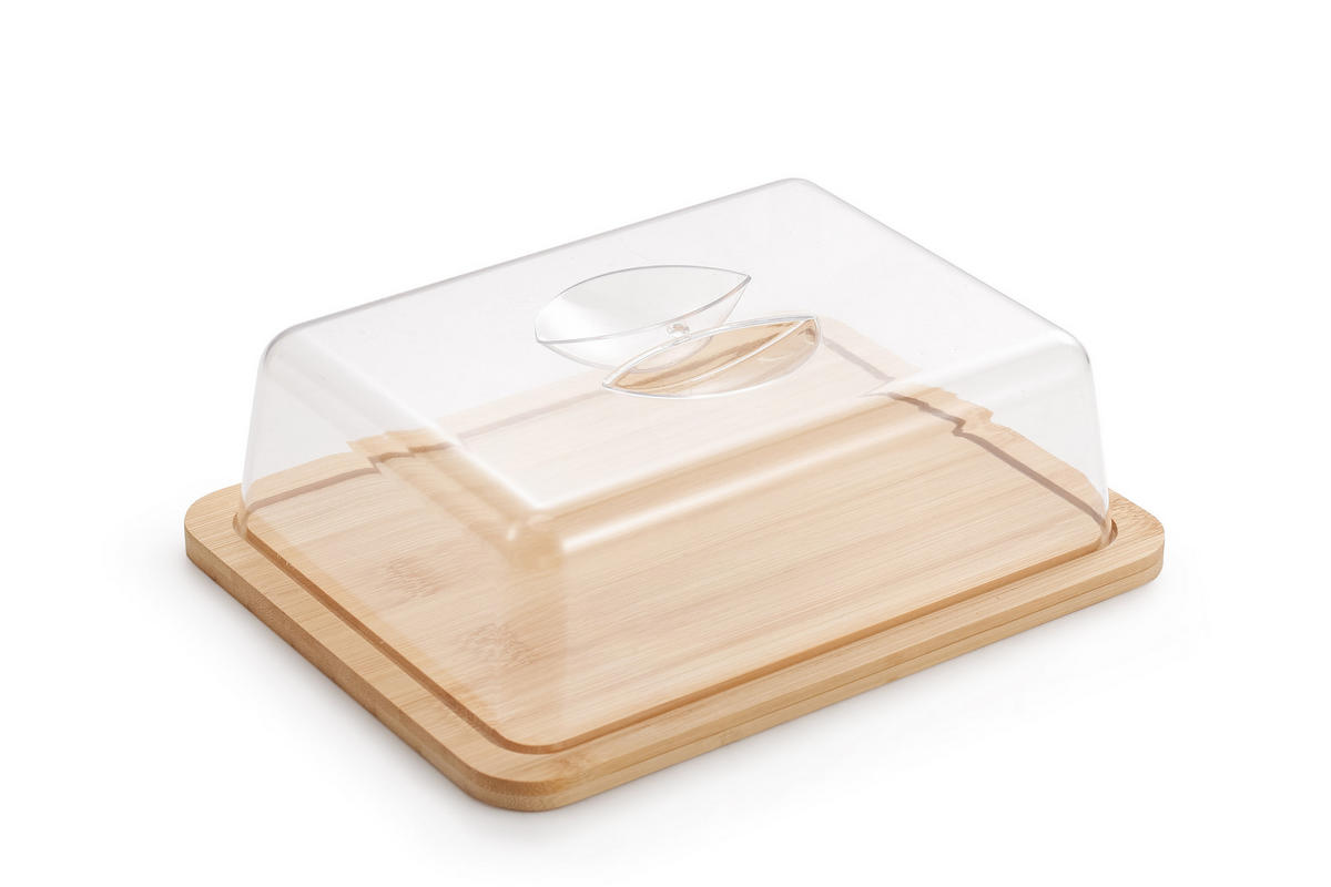 SERVIERBRETT mit Haube Modern Kitchen Naturfarbe 24/18/8 cm Holz - Naturfarben, Holz (18/8/24cm) - Mondex