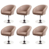 ESSZIMMERSTUHL taupe 6er-Set - Taupe, Textil (59/90/60cm) - MCW