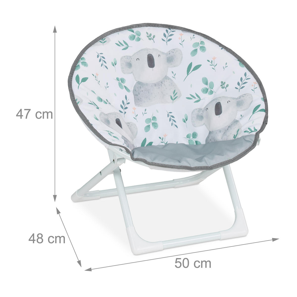 MOONCHAIR - Pastellgrün, Kunststoff/Textil (50/47/48cm) - Relaxdays