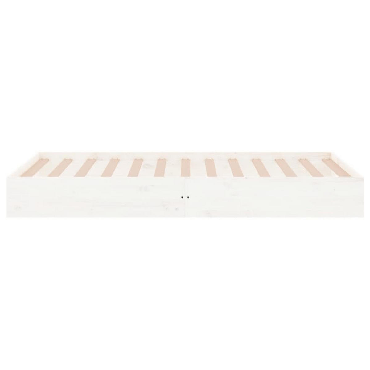 MASSIVHOLZBETT Weiss 90/200 Cm - Weiß, Naturmaterialien (90/200cm) - vidaXL