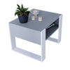 COUCHTISCH KARO 65 - Weiß/Grau, Holz (53.6/65/45cm) - Mat-Haus