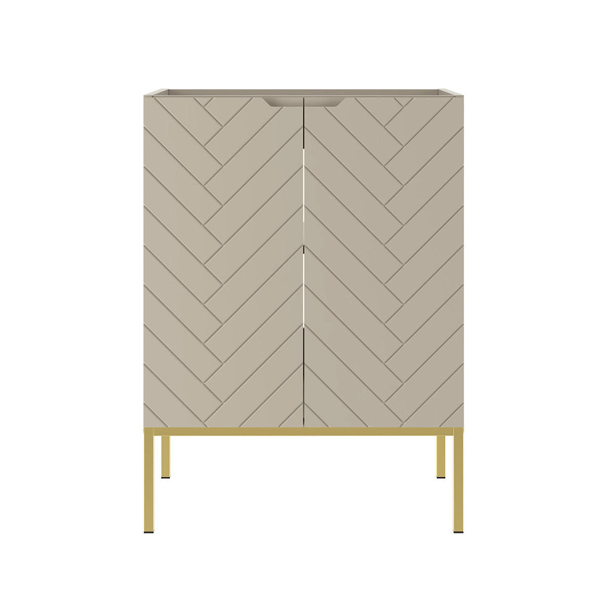 WASCHTISCHUNTERSCHRANK 60cm Daria Kaschmir - Beige, Holzwerkstoff (60/82/45.8cm) - Petits-meubles