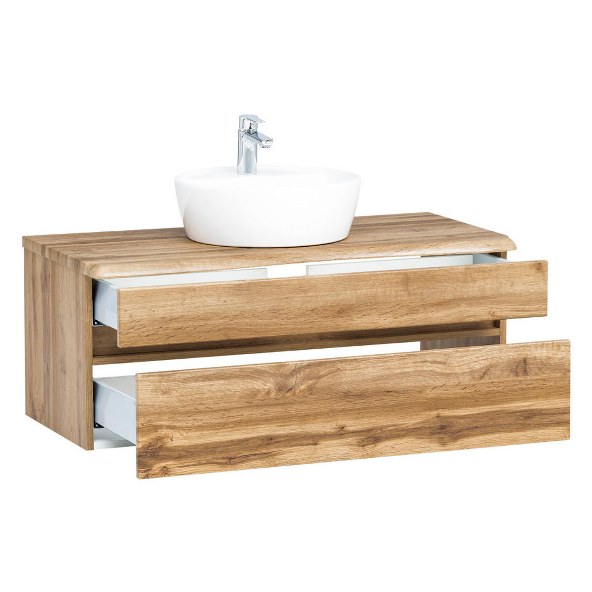 BADMÖBEL-SET 4-TLG. Vidago-03 - Braun, Holzwerkstoff (156/200/52cm) - Lomado