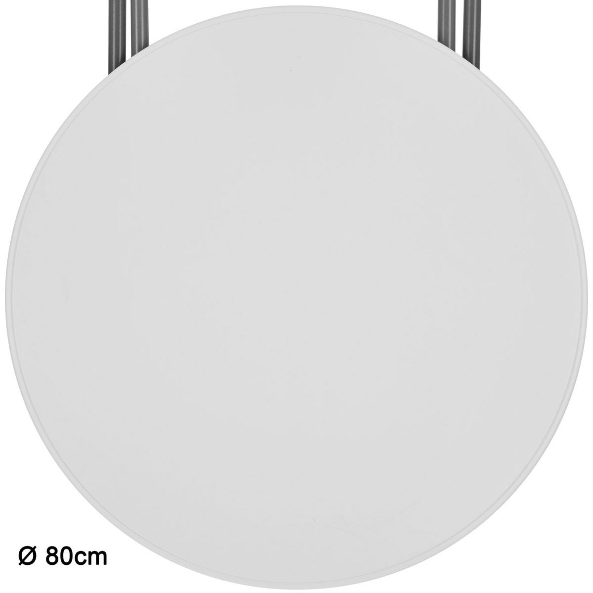 STEHTISCH Pascal,80 x 110 cm,weiß - Weiß, Metall (80/110/80cm) - tectake