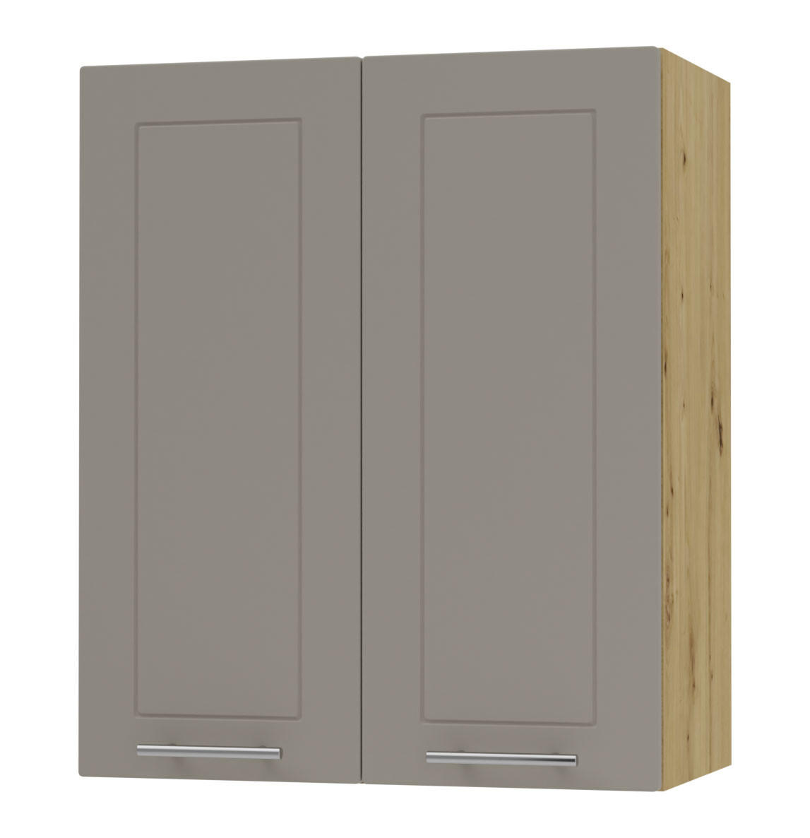 KÜCHENHÄNGESCHRANK Kvantum W3/60 Beige Matt / Eiche Artisan Matt 60 / 32,5 / 72cm - Beige/Eiche Artisan, Holz/Holzwerkstoff (60/72/32.5cm) - Feldmann-Wohnen