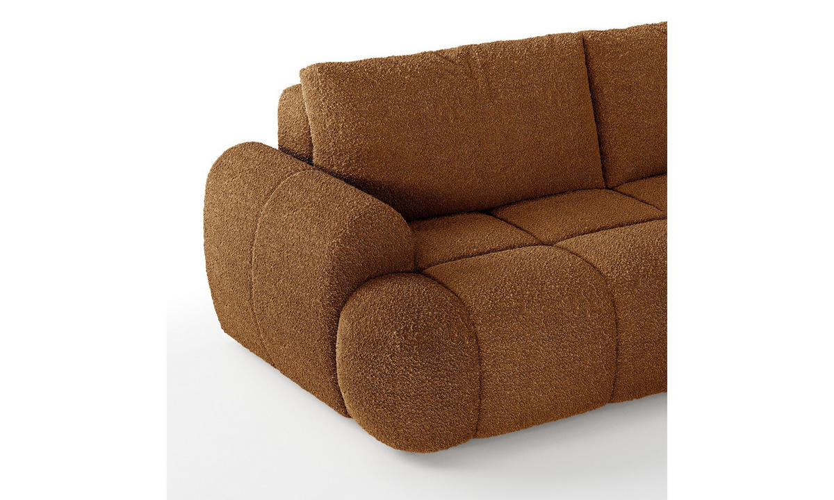 SCHLAFSOFA CORAL 250/100/85 cm mit Bettkasten Stoff Coral 35 - Cognac, Textil (250/85/100cm) - Lookway