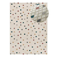 WEBTEPPICH mit geometrischem WeißKarisma 133/190 cm - Blau/Multicolor, Naturmaterialien/Textil (133/190cm) - Atticgo