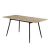 ESSTISCH LIO 120-160/80/76 cm - Schwarz/Eiche San Remo, Holzwerkstoff/Metall (120/80/76cm) - B&D Home
