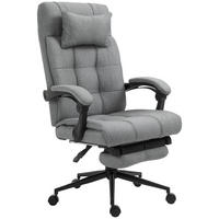 BÜROSTUHL, Schaumstoff, PVC, Hellgrau - Hellgrau, Kunststoff (76/120/66cm) - Vinsetto